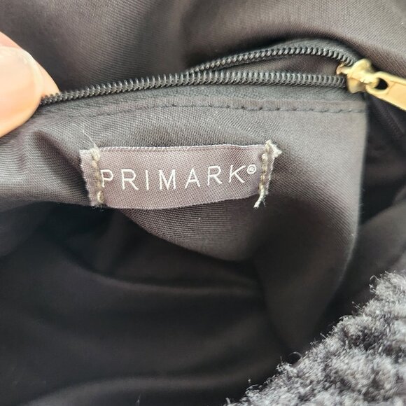 NWT Primark Black Faux Shearling Shoulder Hand Bag Soft Cozy TIk Tok Winter Cute - Picture 6 of 10